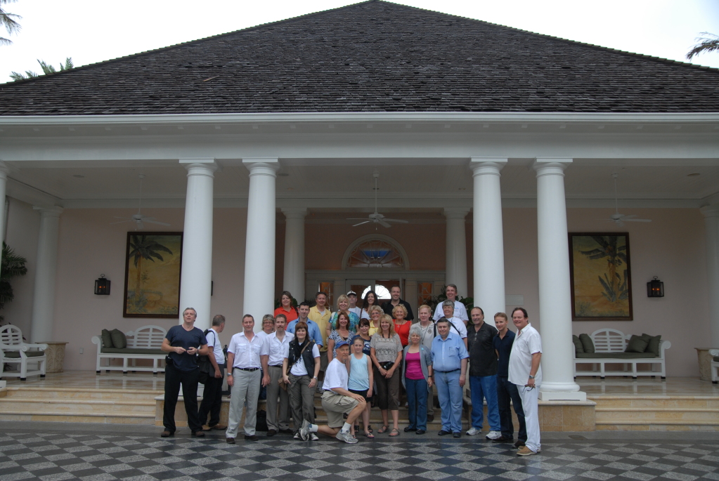 After martini's, a group shot at the One & Only